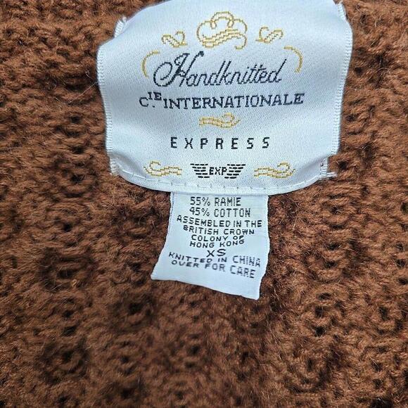 Cie Internationale Express Hand Knitted Chunky XS Colonial Fall Sweater - Picture 15 of 15